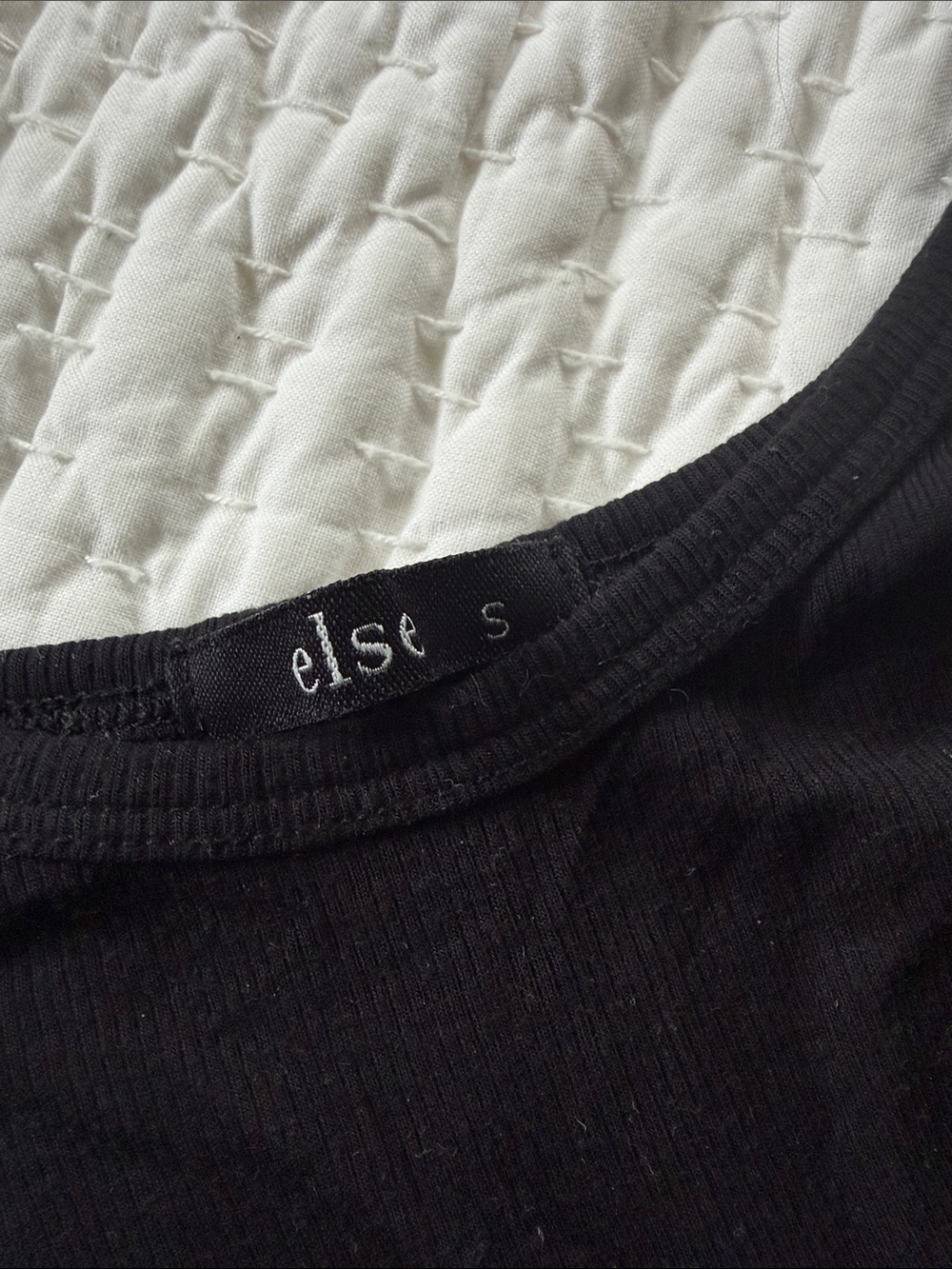 Else Base Layer Black Stretch Ribbed bralette - Picture 2 of 4